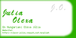 julia olexa business card